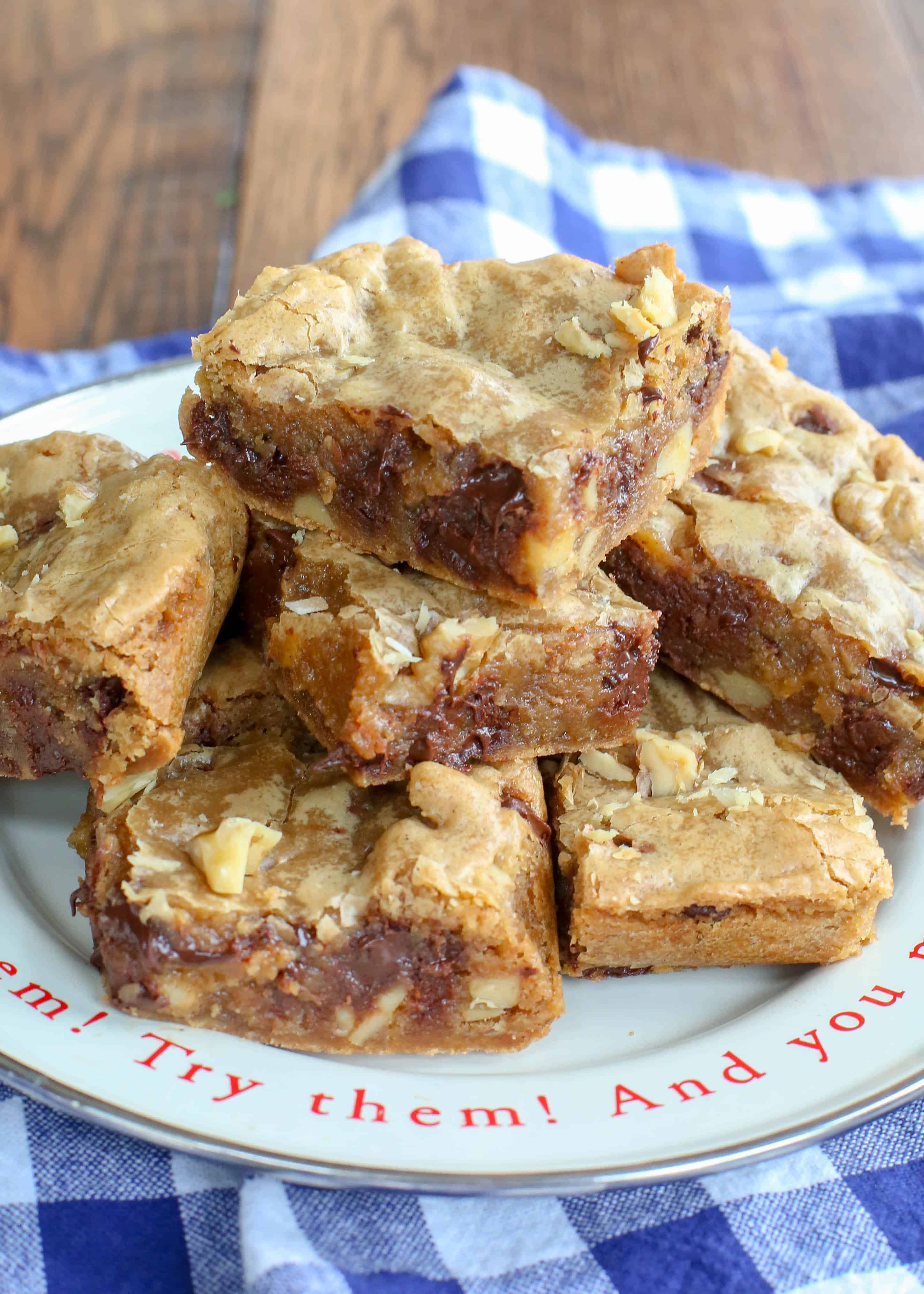 Perfect Potluck Dessert: Rich & Chewy Dark Chocolate Walnut Blondies